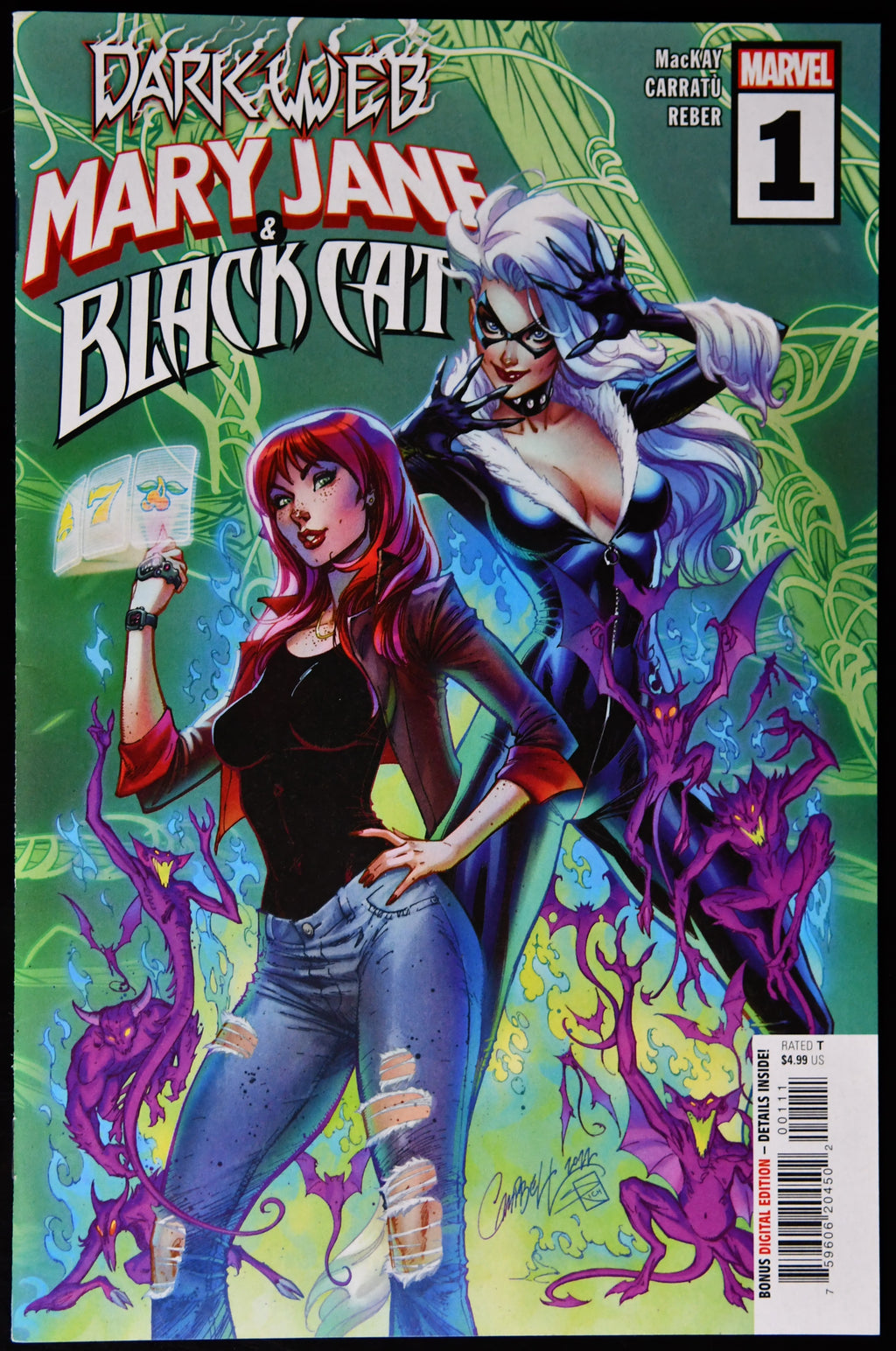 Dark Web: Mary Jane & Black Cat #1 (2022) J. Scott Campbell Cover