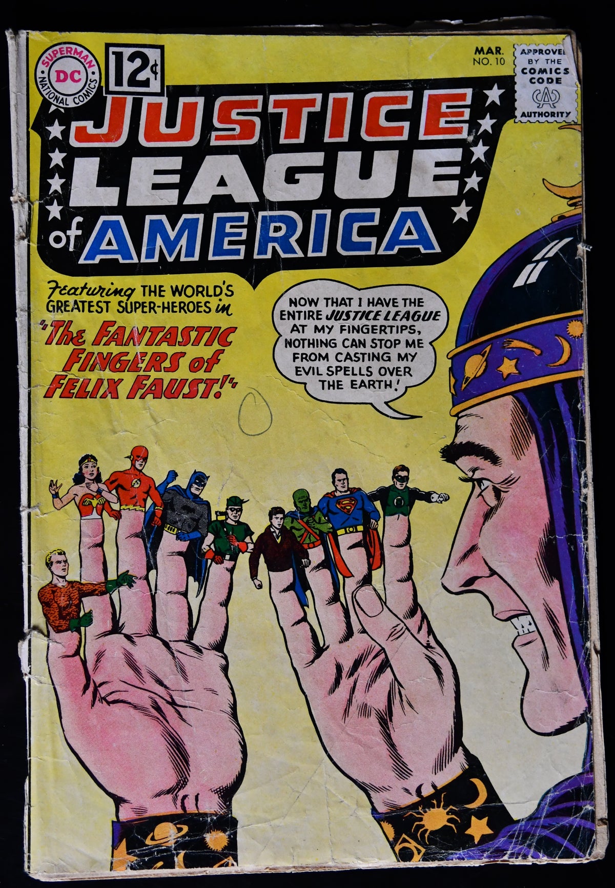 Justice League of America #10 1962 1st Felix Faust Epoch Demons Three DC Key