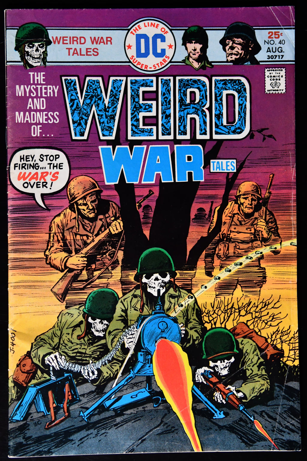 Weird War Tales #40 1975 DC Comics Ernie Chan Skeleton Cover Bronze Age Horror