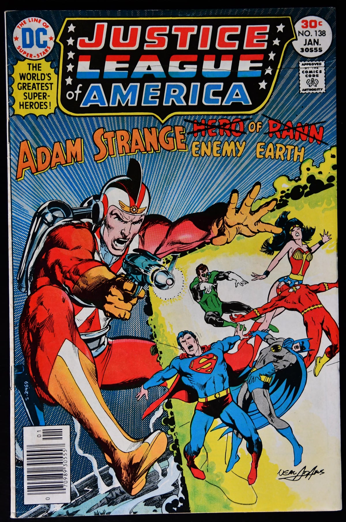 Justice League of America #138 1977 DC Neal Adams Cover Adam Strange JLA