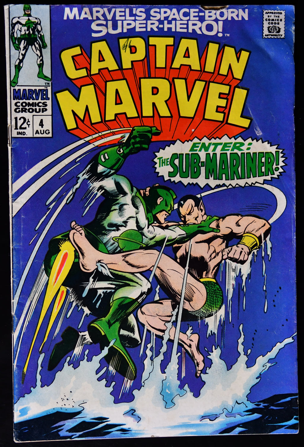 Captain Marvel #4 1968 Marvel Gene Colan Sub-Mariner Namor Silver Age