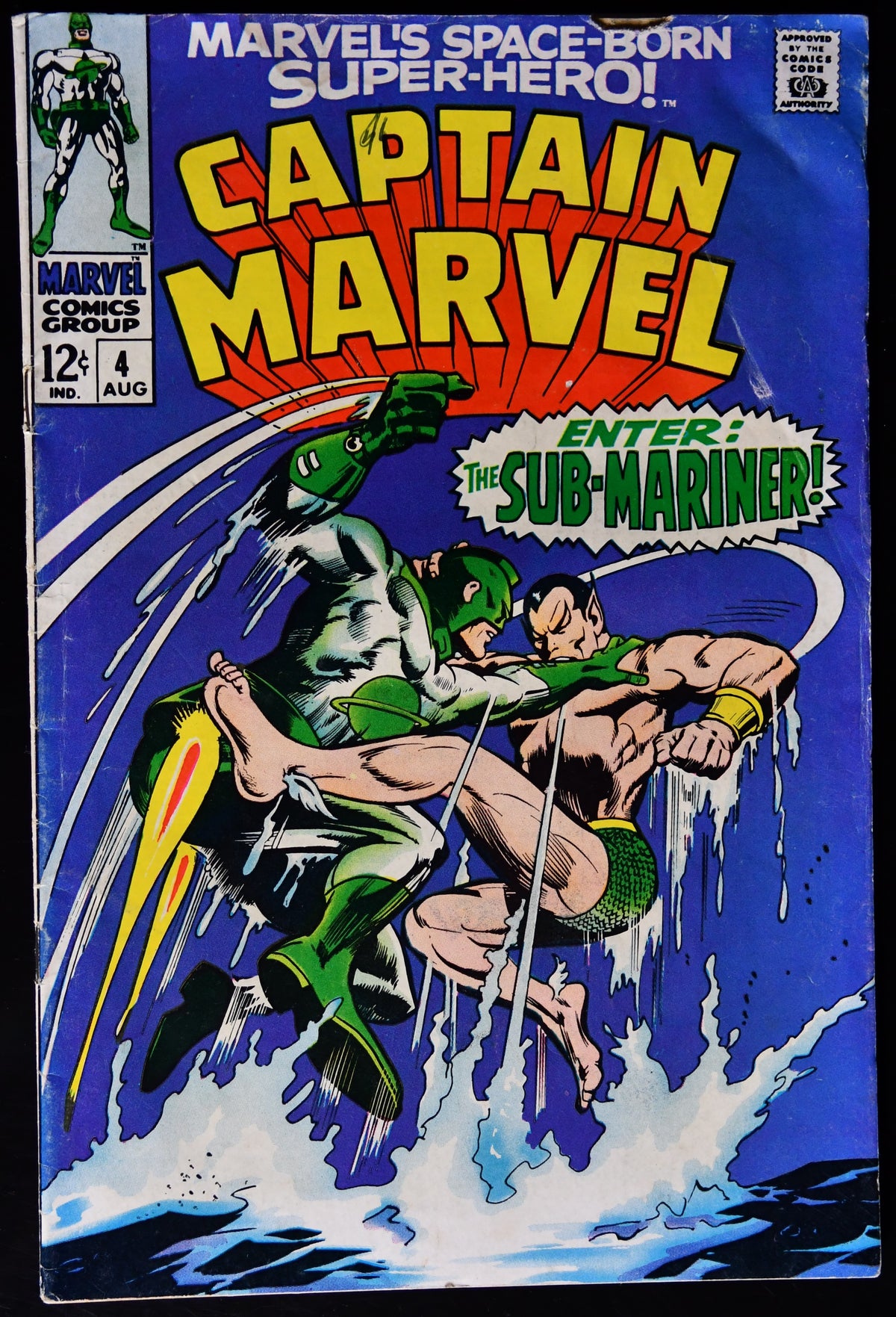 Captain Marvel #4 1968 Marvel Gene Colan Sub-Mariner Namor Silver Age