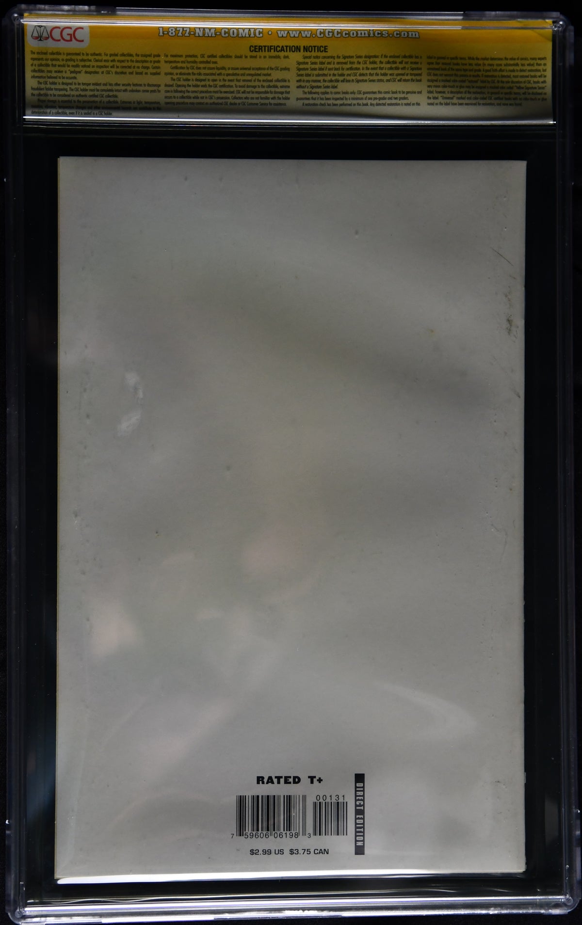 Fallen Son #3 CGC SS 9.6 Mike Perkins “Captain Deadpool” Original Sketch