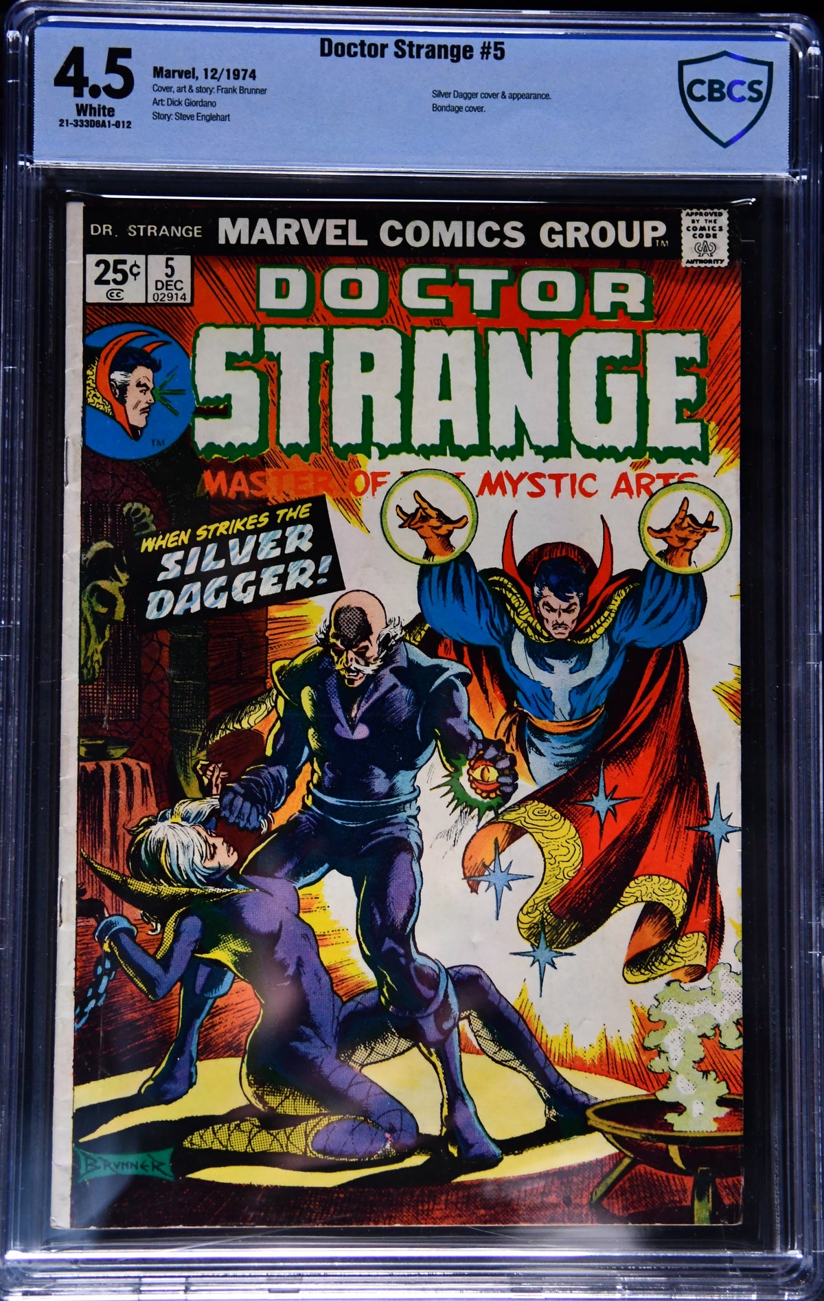 Doctor Strange #5 (1974) CBCS 4.5 Frank Brunner Silver Dagger Bondage Cover