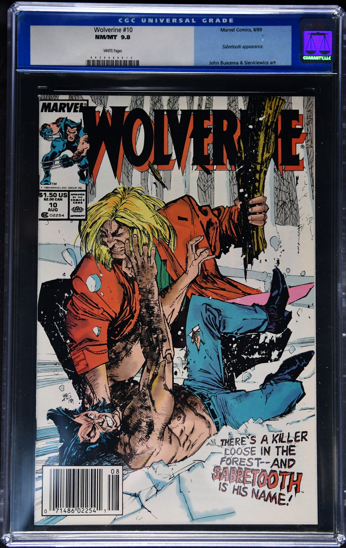 Wolverine #10 CGC 9.8 Newsstand 1st Appearance Silver Fox Marvel 1989