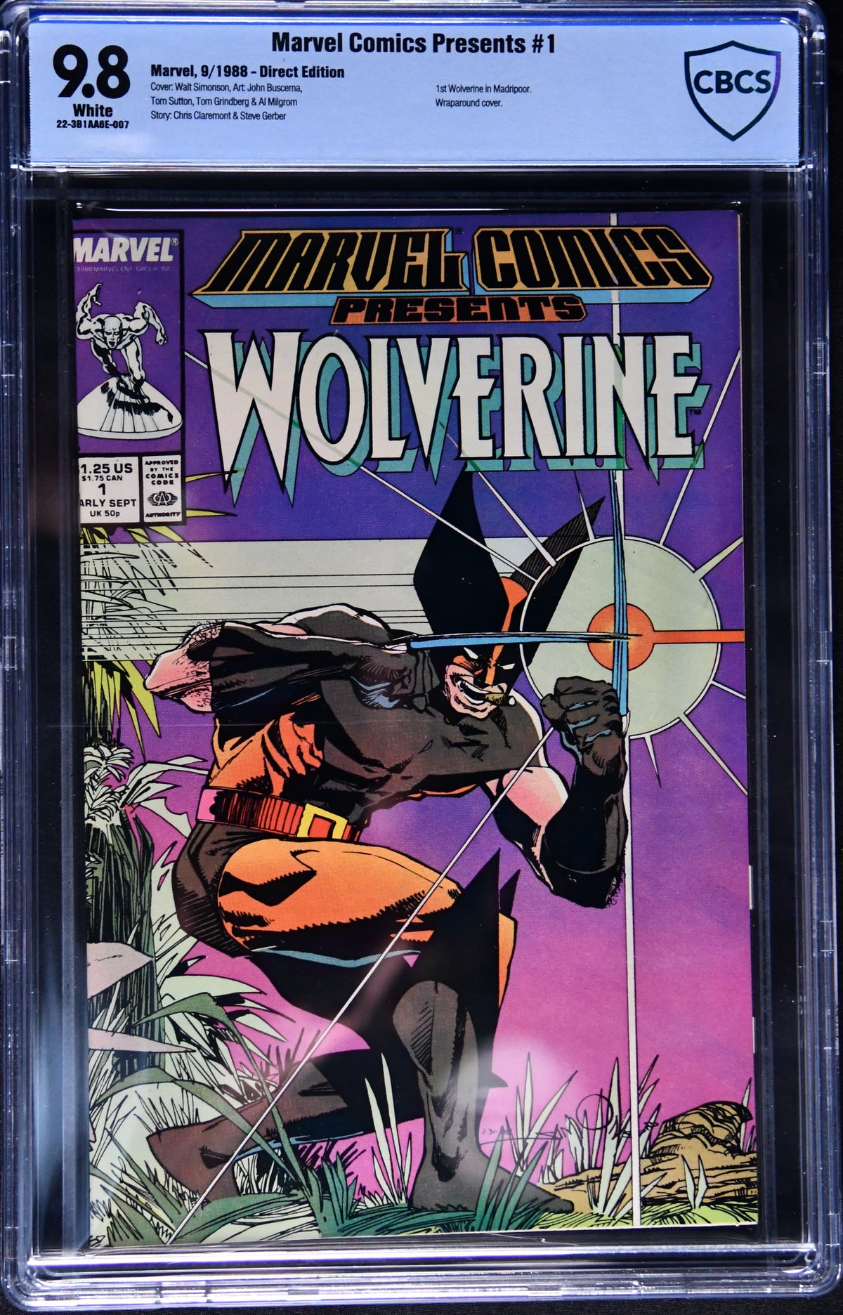 Marvel Comics Presents #1 CBCS 9.8 1st Wolverine in Madripoor 1st Princess Bar 1988
