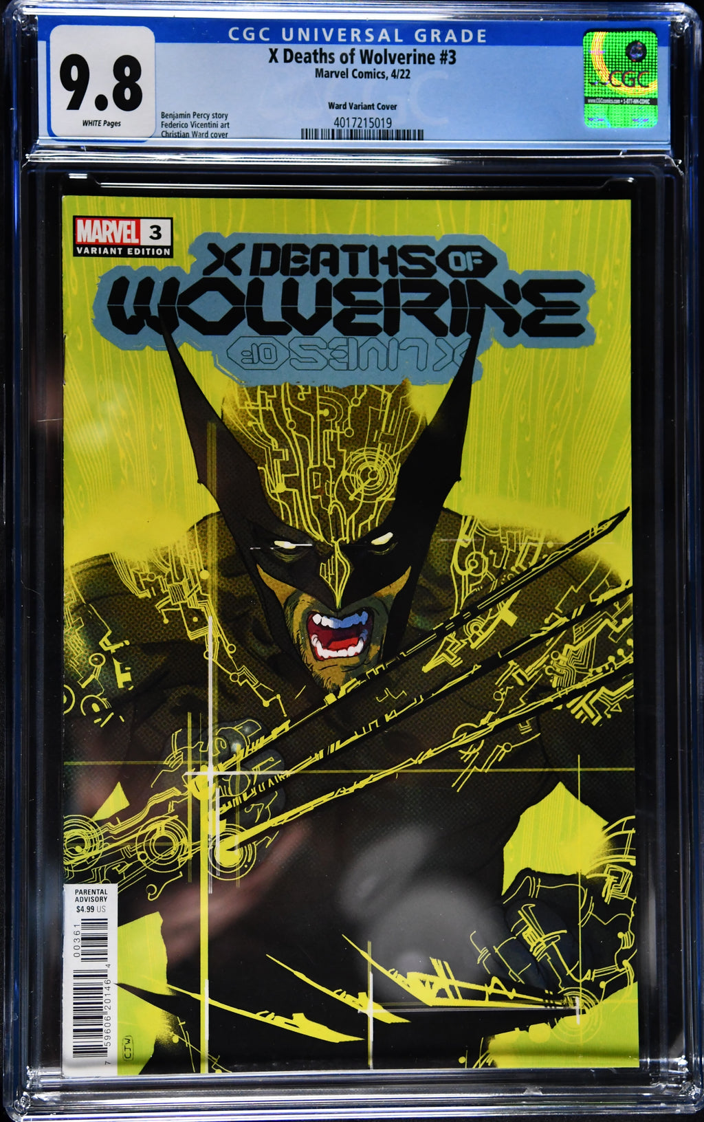 X Deaths of Wolverine #3 CGC 9.8 Christian Ward Variant Marvel 2022
