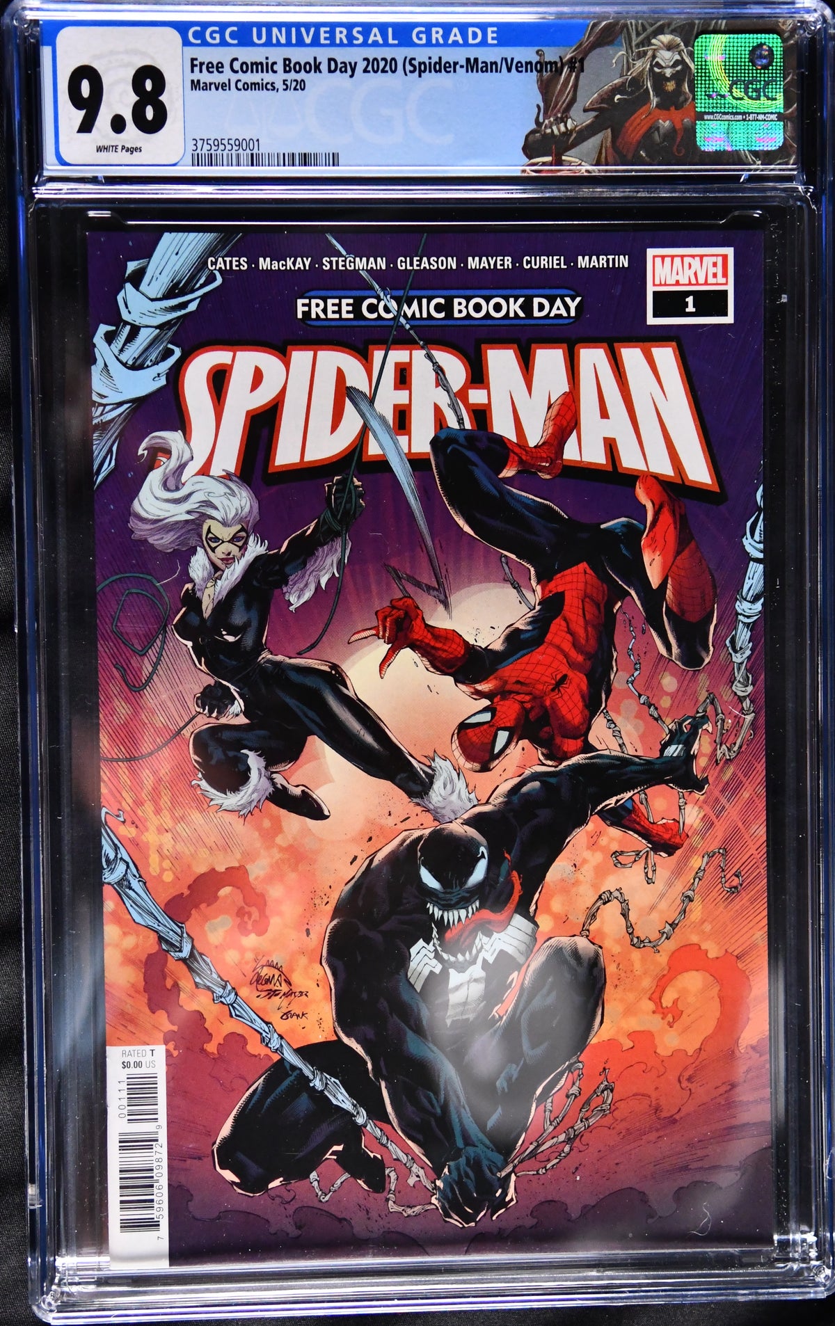 Free Comic Book Day 2020 Spider-Man/Venom #1 CGC 9.8 1st Full Virus Venom Label