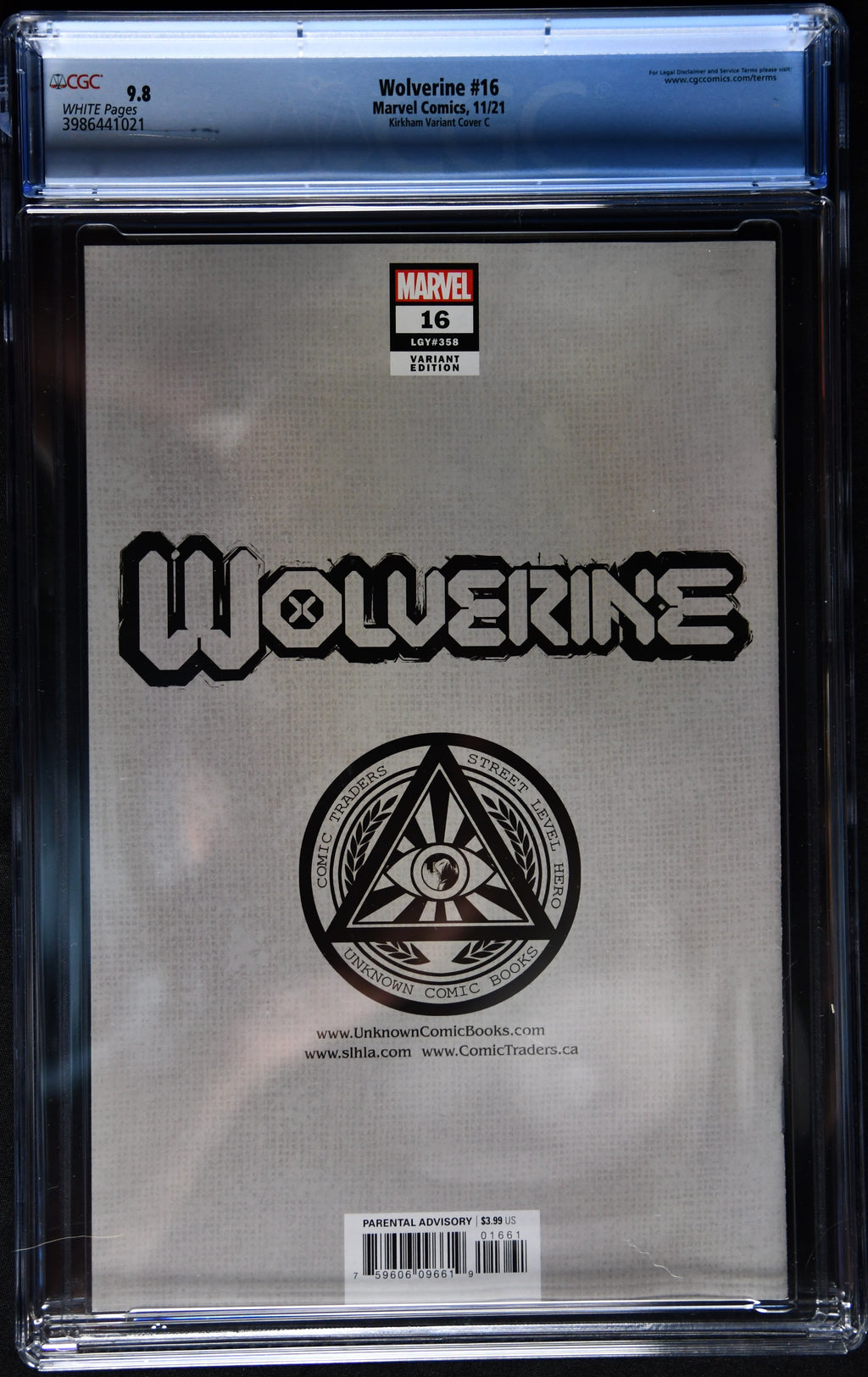 Wolverine #16 CGC 9.8 Tyler Kirkham X-23 Virgin Variant Cover C Marvel 2021