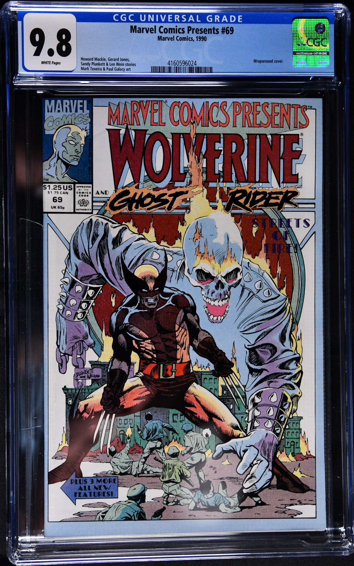 Marvel Comics Presents #69 CGC 9.8 Wolverine Ghost Rider Wraparound Cover 1990