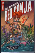 Invincible Red Sonja #1 Amanda Conner File Copy Signed Shannon Kingston COA