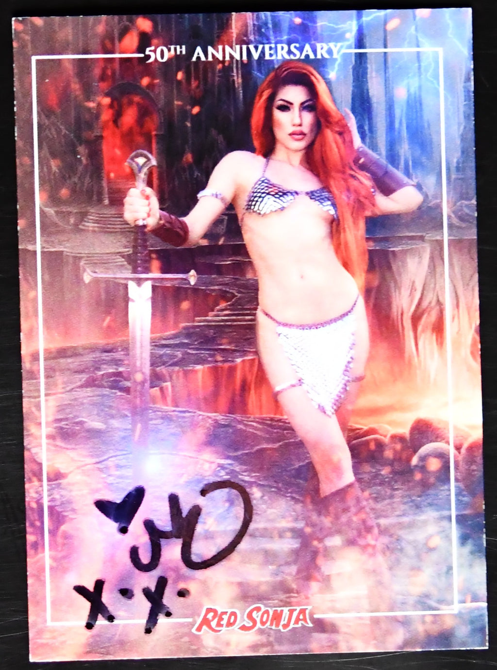 Red Sonja 50th Anniversary Rachel Hollon Signed Trading Card 4 of 8