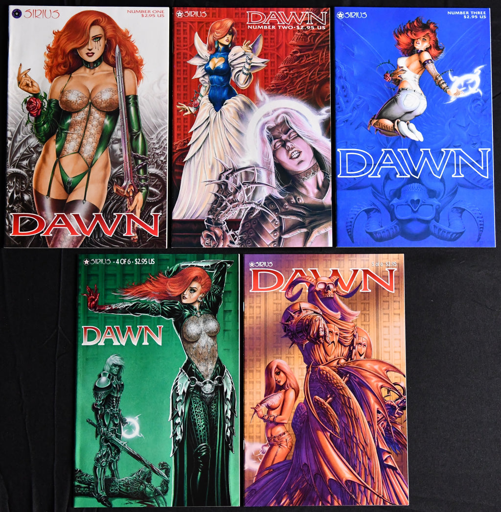Dawn #1-5 Joseph Michael Linsner Sirius 1995 5-Book Comic Lot NM-