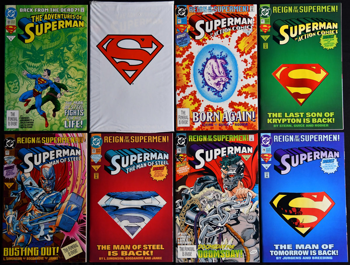 Reign of the Supermen Return of Superman 28-Book Set Collector Editions DC 1993