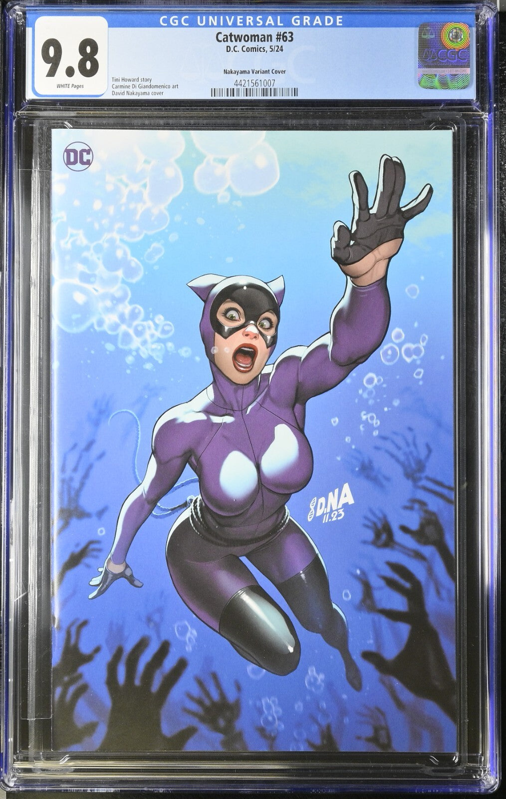 Catwoman #63 CGC 9.8 1:50 David Nakayama Virgin Variant Cover F 2024