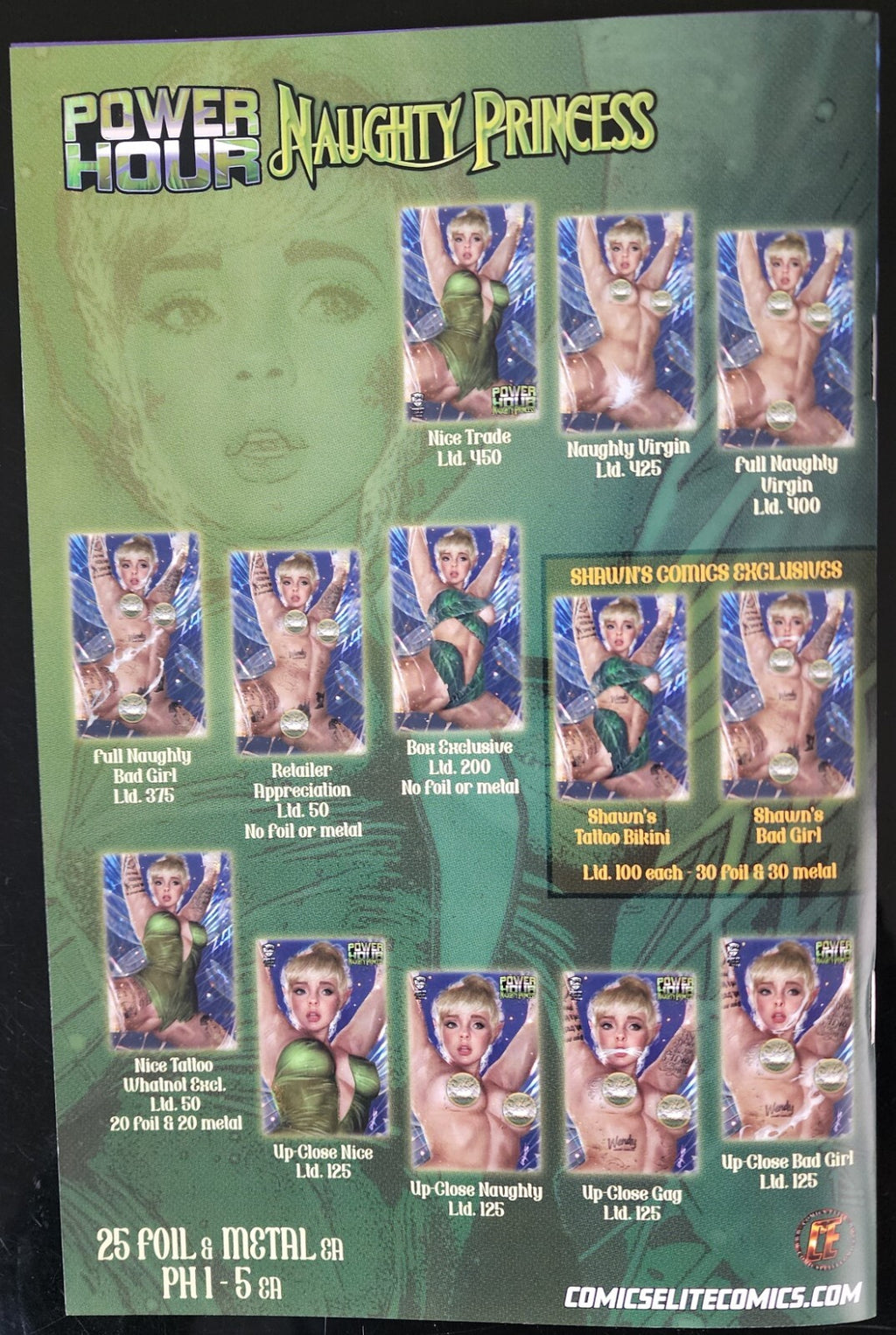 POWER HOUR #2 SHIKARII TINKER BELL NAUGHTY VIRGIN TOPLESS VARIANT - LTD TO 425