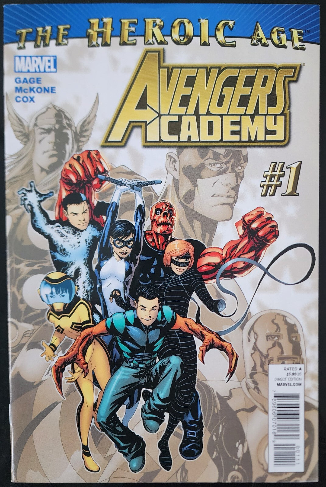 AVENGERS ACADEMY #1 (Marvel 2010) 1st App Mettle Striker Veil Finesse Hazmat
