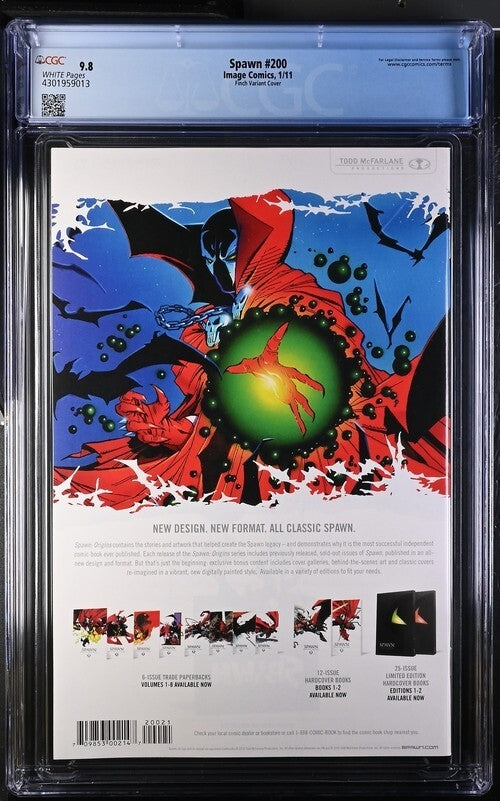 Spawn #200 CGC 9.8 Finch Variant Image Comics 2011 Todd McFarlane