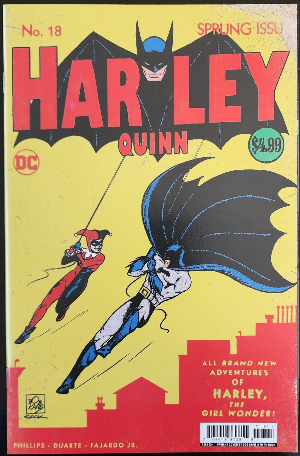 Harley Quinn #18 (2022) Ryan Sook Batman 1 Homage Cardstock Variant DC