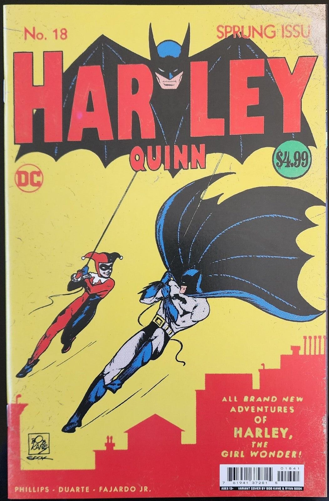 Harley Quinn #18 (2022) Ryan Sook Batman 1 Homage Cardstock Variant DC