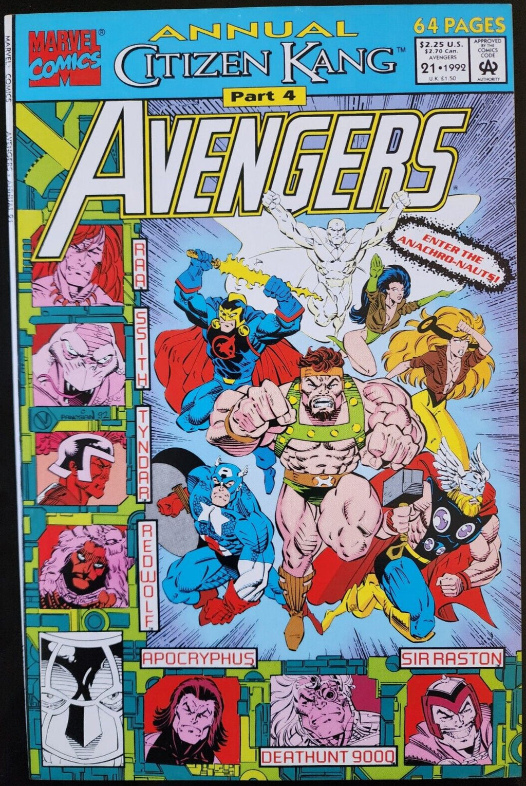 Avengers Annual #21 1992 1st App of Kang as Victor Timely 1st Anachronauts