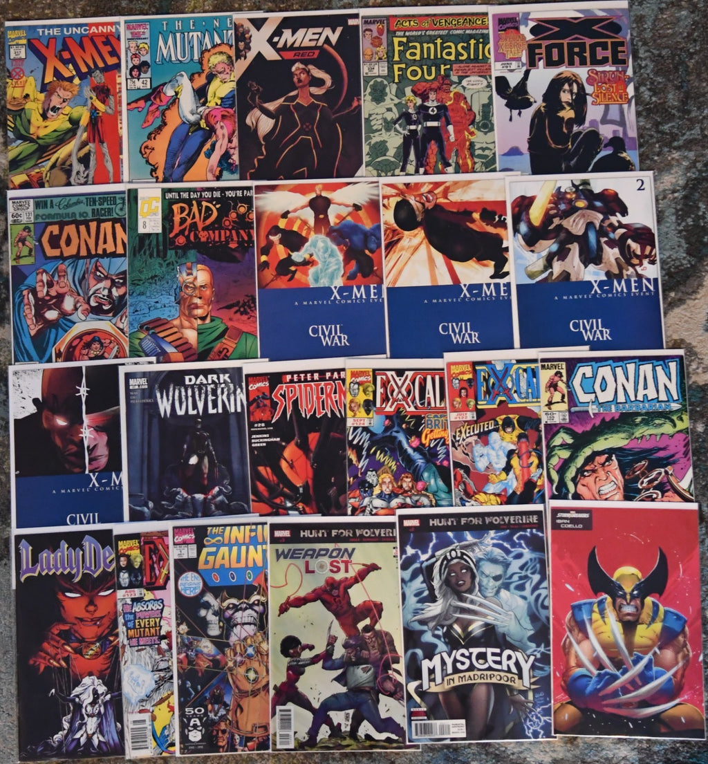 Marvel/DC/Indie Mixed Lot of 108 Comics X-Men, Wolverine, Conan, Captain America