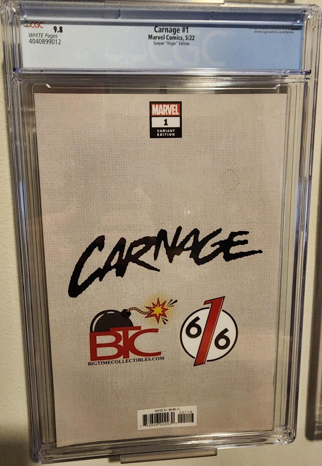 Carnage #1 CGC 9.8 Suayan "Virgin" Edition 5/22 David Michelinie