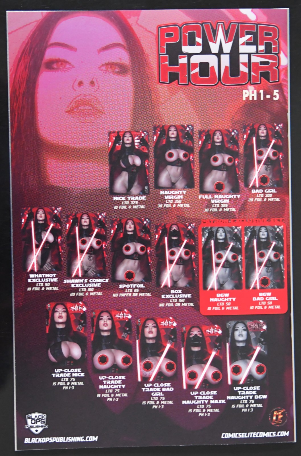 Power Hour #3 Shikarii Dark Side Black/White Naughty Patreon Metal Ltd 3/10
