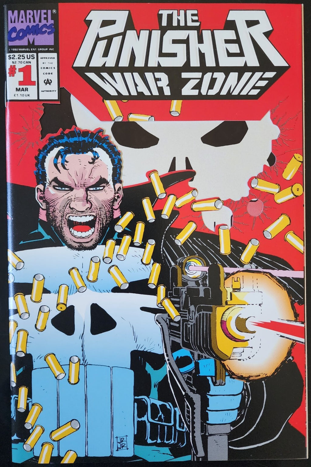 Punisher War Zone #1 1992 John Romita Jr. Wraparound Diecut