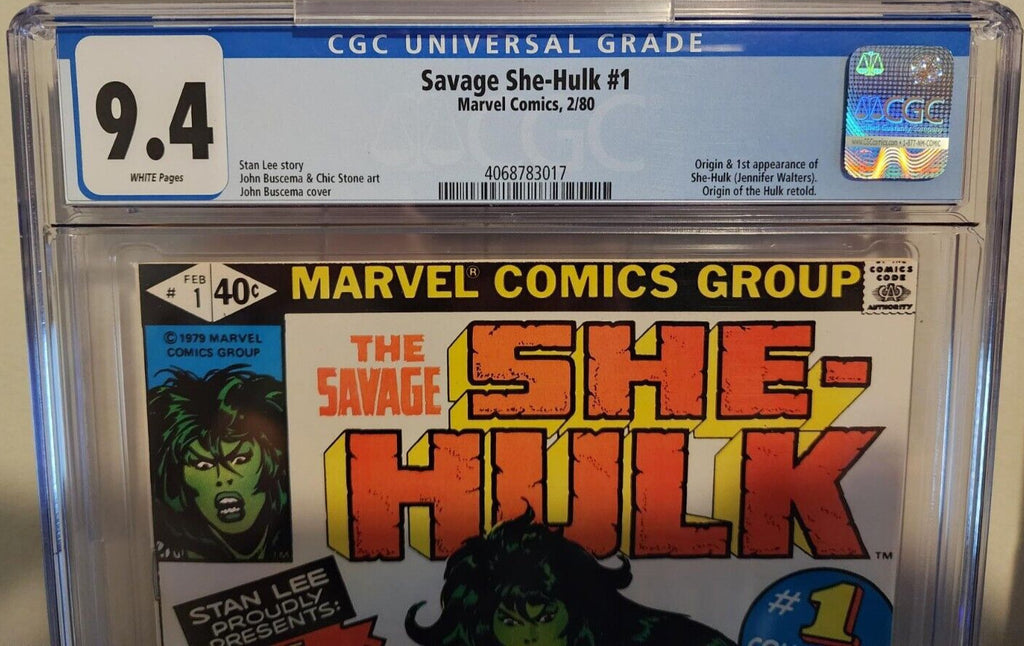 Savage She-Hulk #1 CGC 9.4 Origin 1st App of She-Hulk 1980