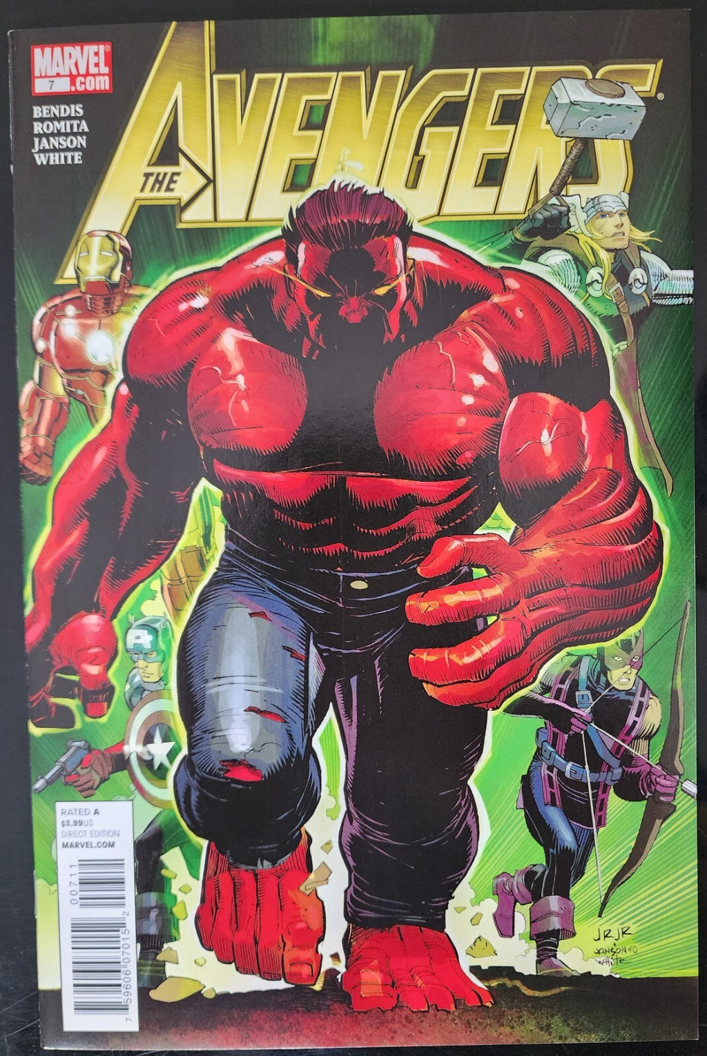 Avengers #7 2010 Red Hulk