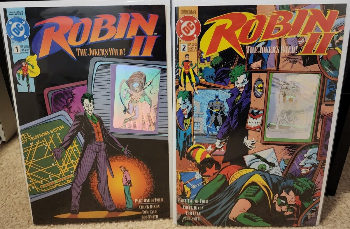 Robin II The Jokers Wild #1-2 1991 Holograms Joker Batman Set Two