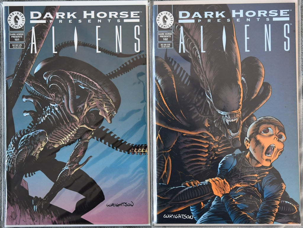 Dark Horse Presents Aliens #101 #102 Bernie Wrightson Set 1995