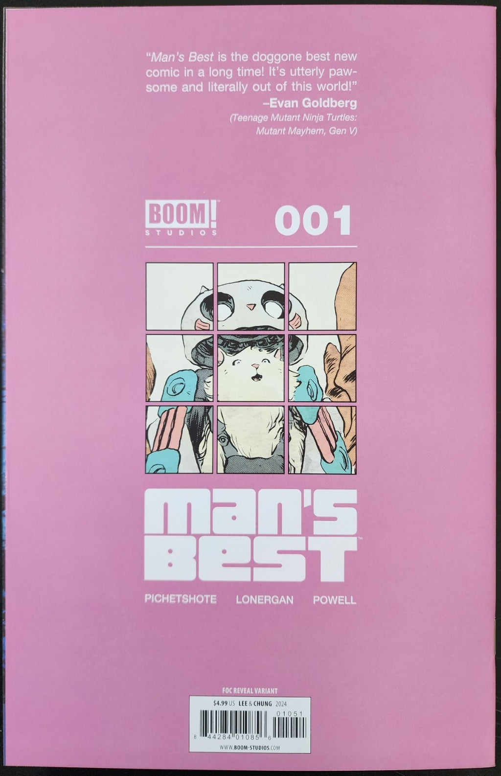 Man's Best #1 Jae Lee FOC Variant color trade dress Jesse Lonergan BOOM! 2024