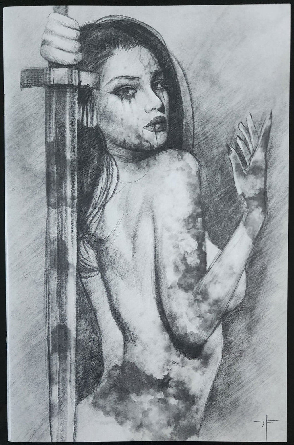 BORN OF BLOOD #1 JAY FERGUSON VIRGIN B&W SKETCH COVER KICKSTARTER EXCLUSIVE