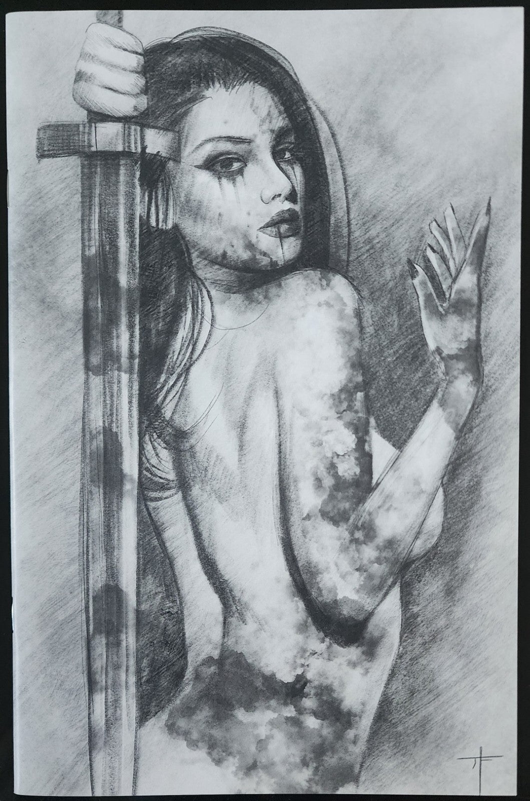 BORN OF BLOOD #1 JAY FERGUSON VIRGIN B&W SKETCH COVER KICKSTARTER EXCLUSIVE