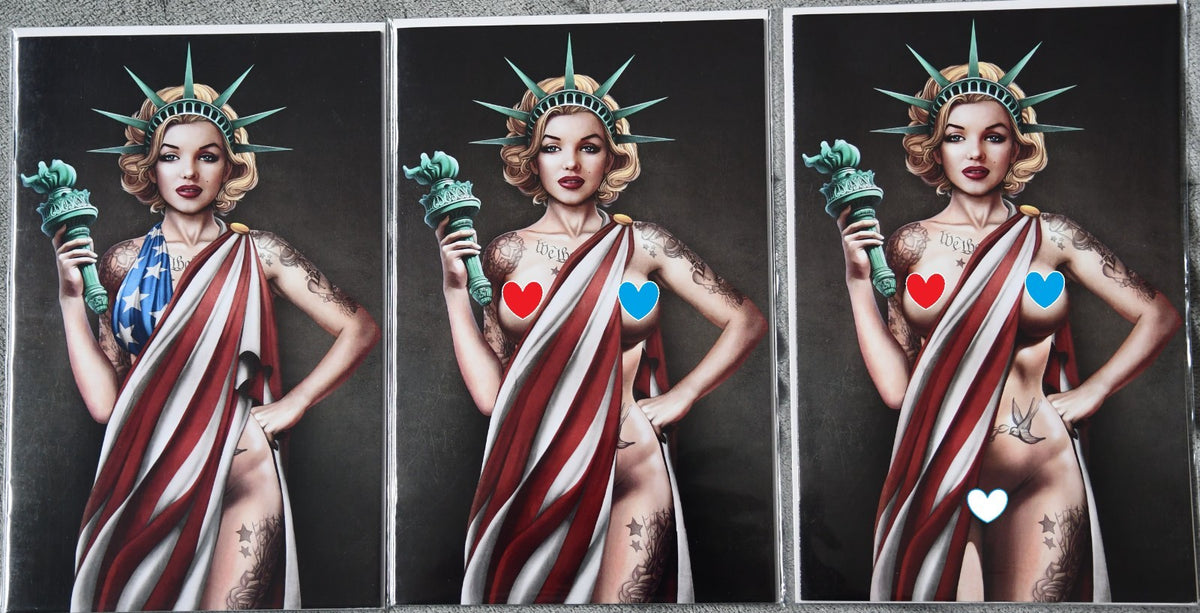 Cool Comics Marilyn Monroe Statue of Liberty Lady Liberty 3 Book Set