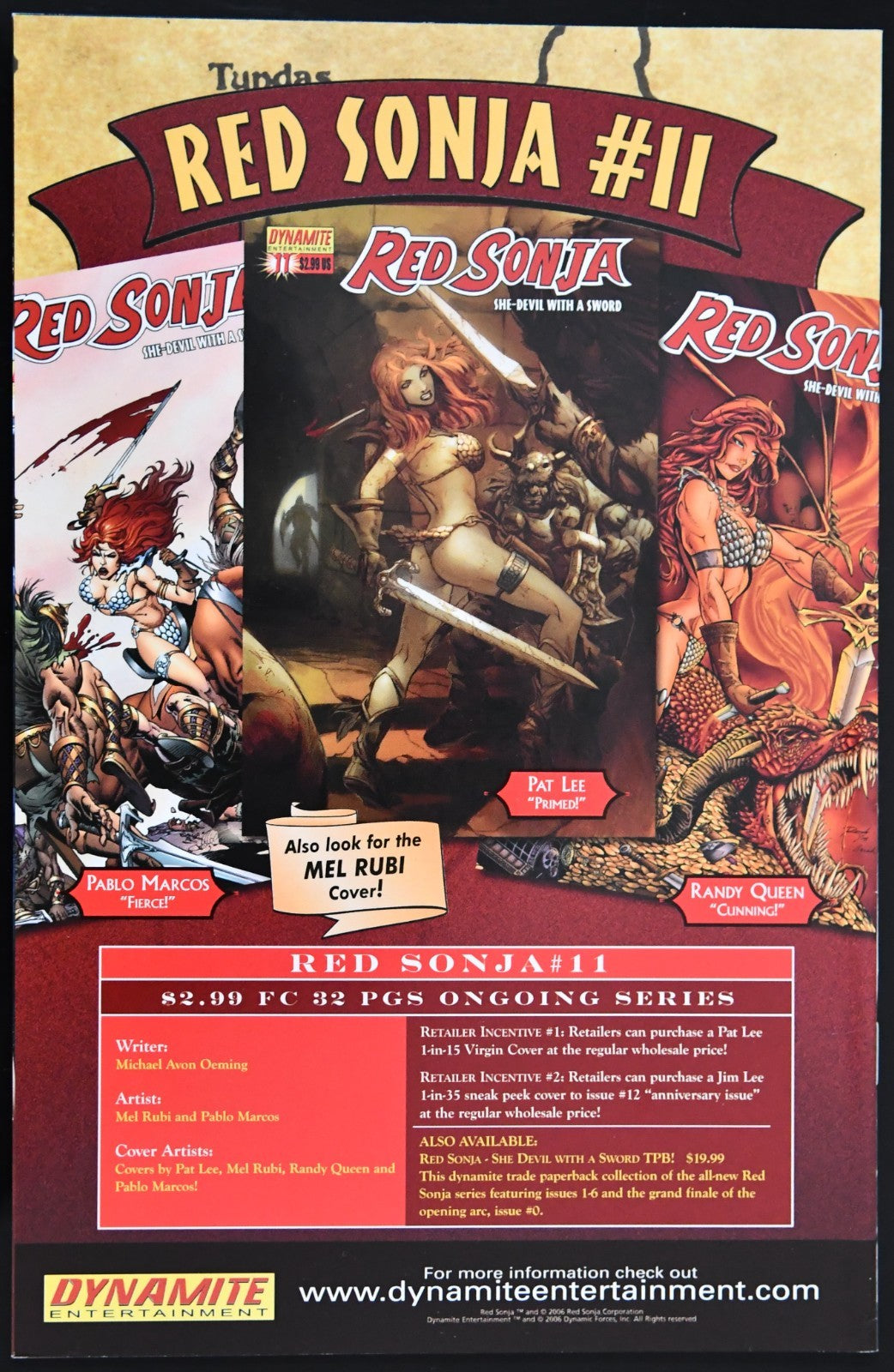 Red Sonja vs Thulsa Doom 2006 Choose Your Issue
