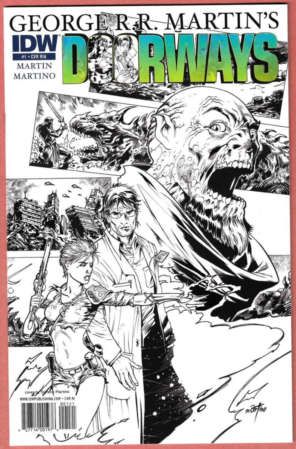 George R. R. Martin's Doorways #1 #2 2010 IDW RI-Incentive B & W Sketch Variants