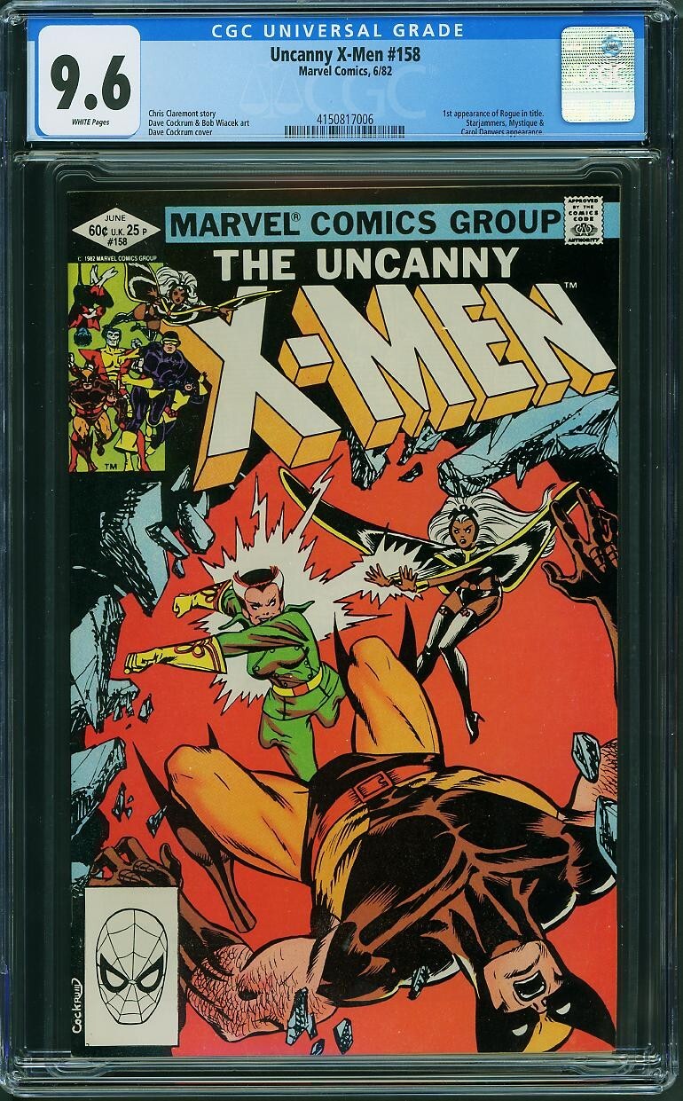 Uncanny X-Men #158 CGC 9.6 1st cover app. & 2nd app. Rogue