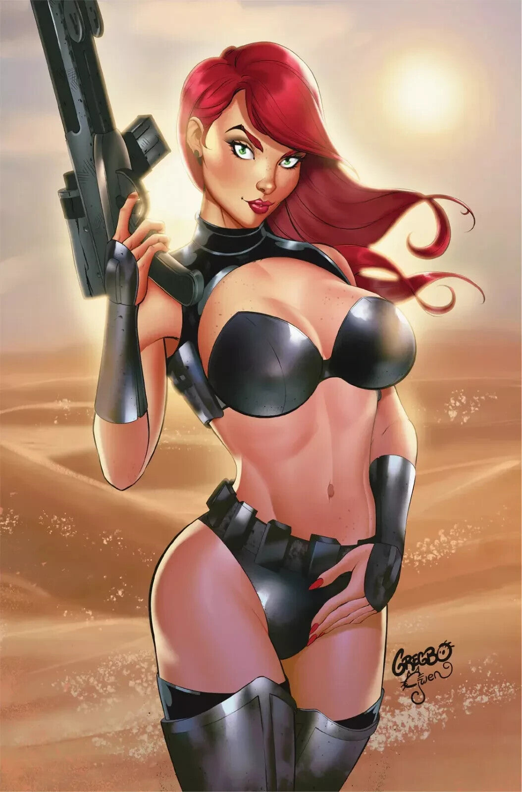 Jessi Zombie Hunter #1 Gregbo Stormtrooper Black Costume Cover (E) LTD 150