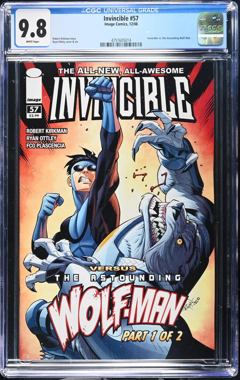 Invincible #57 vs Astounding Wolfman #11 Pt 1 & Pt2 CGC 9.8 Set