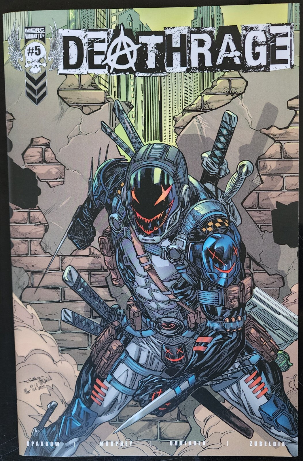 Deathrage #5 Cover I Guile Sharp Merc Publishing 2022 Kickstarter Exclusive