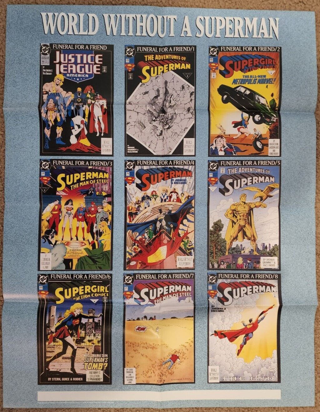 World Without Superman Funeral/Obituaries Daily Planet/Action Comic #1 Post Card