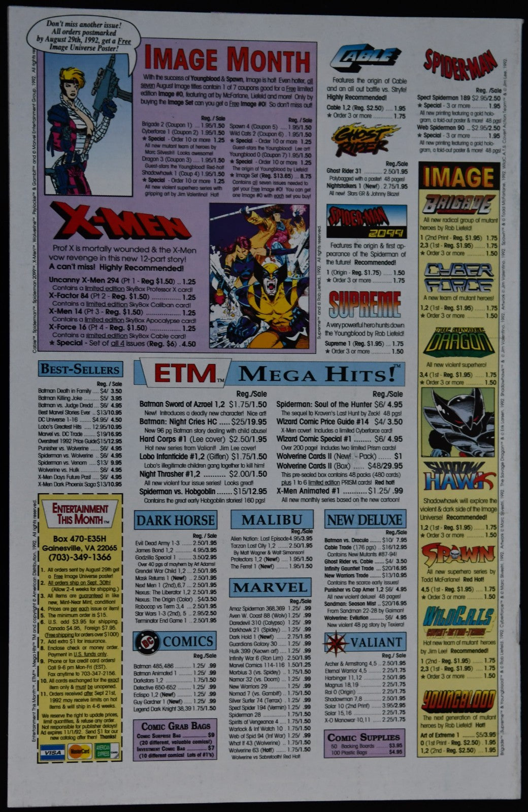 WildC.A.T.s #1 1992 1st Team app, 1st app. Grifter Jim Lee Choose Your Issue