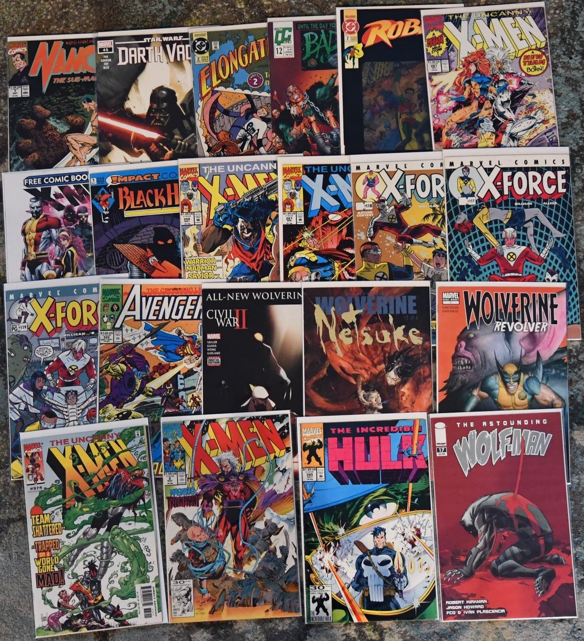 Marvel/DC/Indie Mixed Lot of 108 Comics X-Men, Wolverine, Conan, Captain America