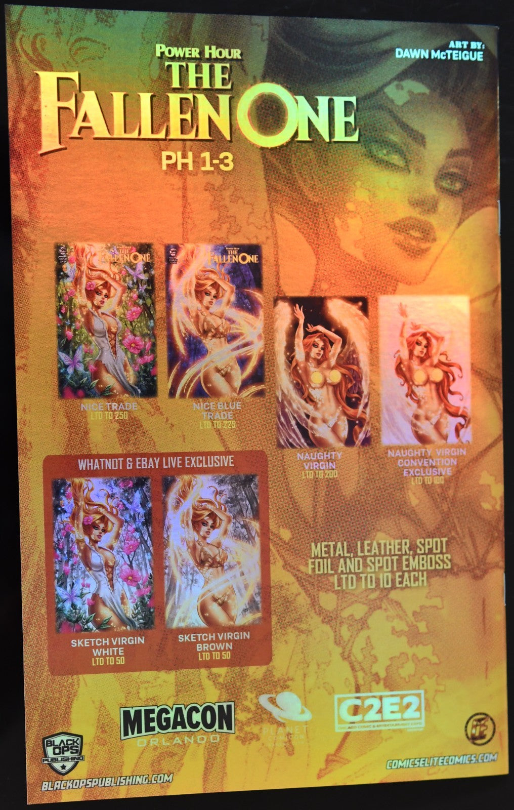 Power Hour the Fallen One #1 Dawn McTeigue Naughty Virgin Con Exc Foil Ltd 10