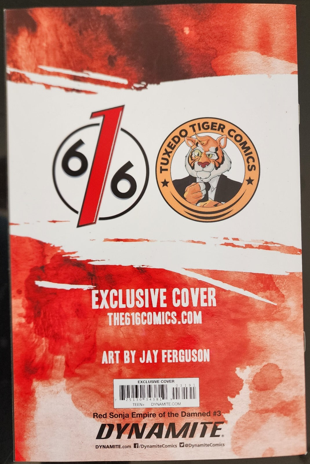RED SONJA: EMPIRE OF THE DAMNED #3 JAY FERGUSON VIRGIN VARIANT B LTD 333