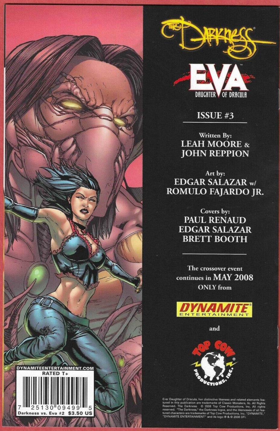 Darkness vs Eva Daughter of Dracula #1-4 (Dynamite) Lot set run 1 2 3 4