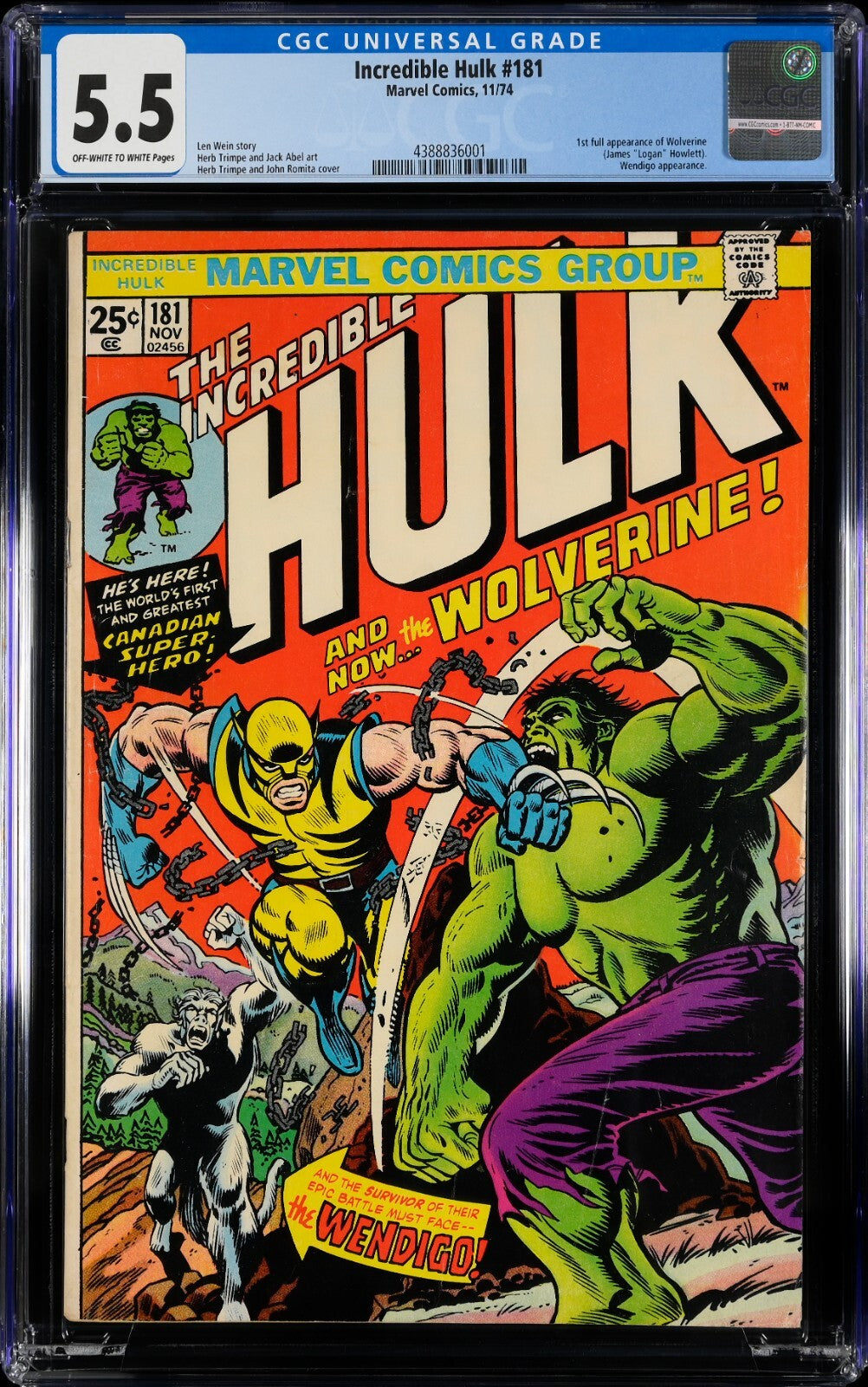 Incredible Hulk #180 #181 #180 Page Ultimate CGC 1st Appearance of Wolverine Set